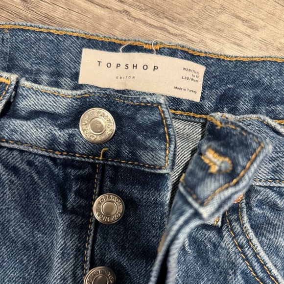 Topshop Editor Jeans - Mid Blue - Picture 6 of 7